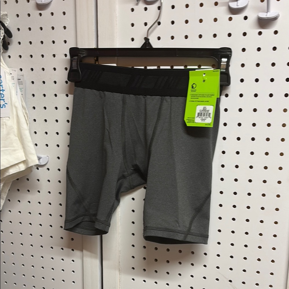 75. BOYS Gray and Black DSG compression Athletic Shorts